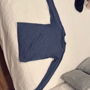 Lululemon Athletica Blue Fitted Long Sleeve T-Shirt